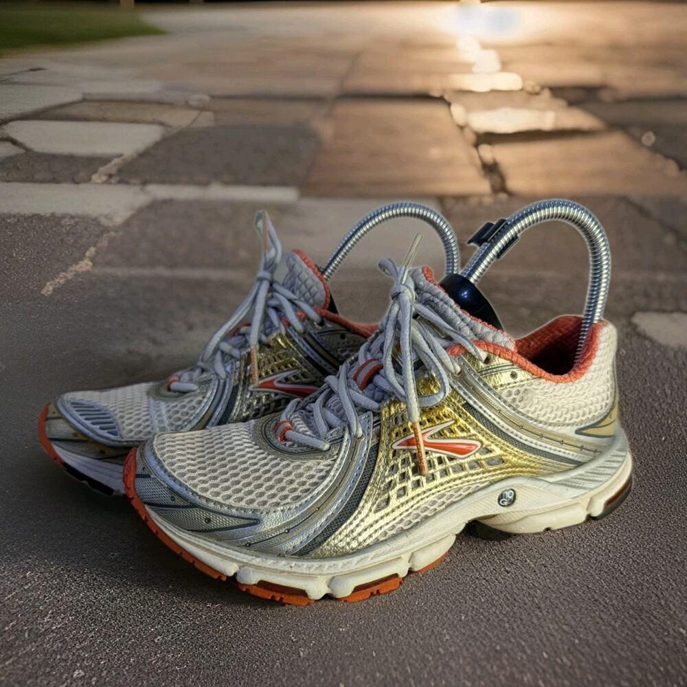 Brooks Trance 8 Women’s Size 6.5 Silver Orange Running Athletic Shoes Sneakers